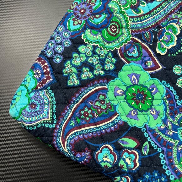 Vera Bradley Blue Rhapsody D Handle 2009 Holiday Tote Blue Green NO STRAP - Picture 8 of 12